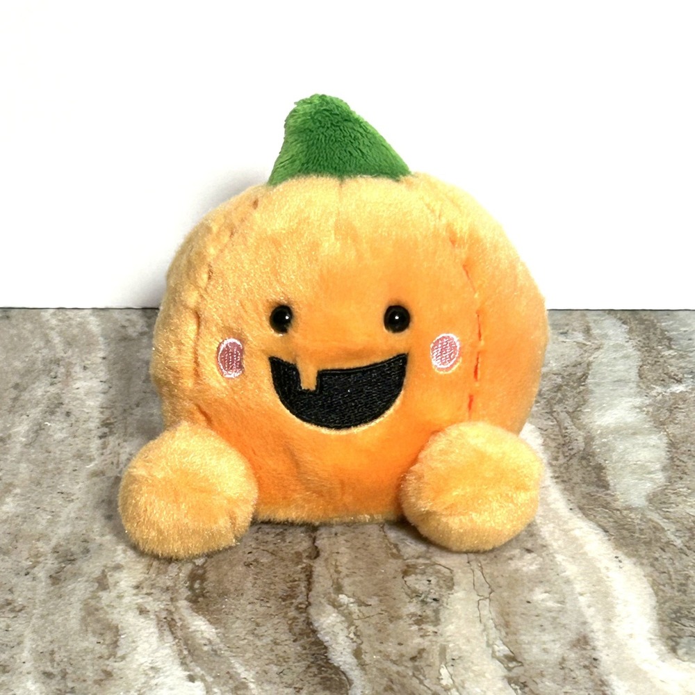 Palm Pals Pumpkin "Gourdon" 4.5" Plush. Halloween Fun!
